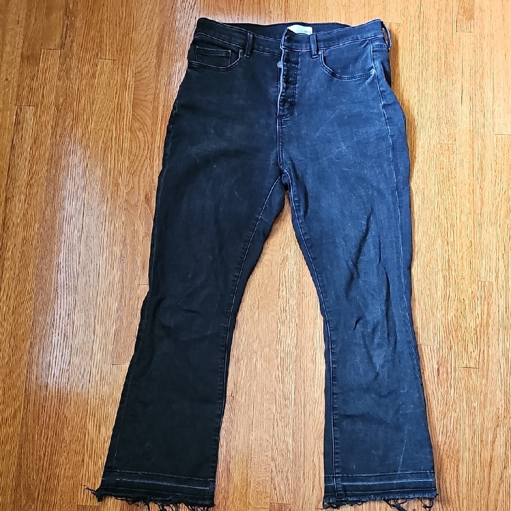 LOFT Black Denim Flare Jeans